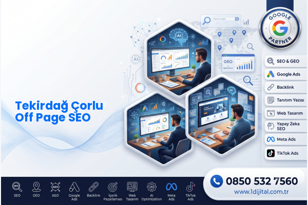 Tekirdağ Çorlu Off Page SEO — Dijital 1 dijital pazarlama hizmeti görseli