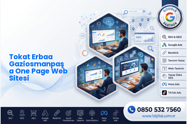 Tokat Erbaa Gaziosmanpaşa One Page Web Sitesi — Dijital1 dijital pazarlama hizmeti görseli