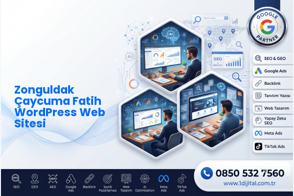 Zonguldak Çaycuma Fatih WordPress Web Sitesi — Dijital1 dijital pazarlama hizmeti görseli