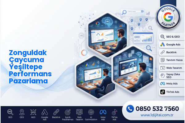 Zonguldak Çaycuma Yeşiltepe Performans Pazarlama — Dijital1 dijital pazarlama hizmeti görseli